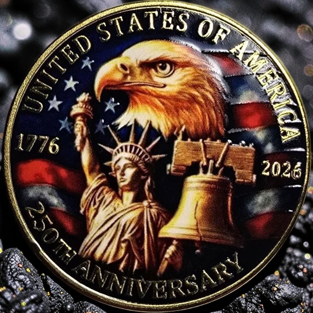 250th United States Anniversary Commemorative Coin 1776-2026 Liberty Bell Eagle - Picture 7 of 8